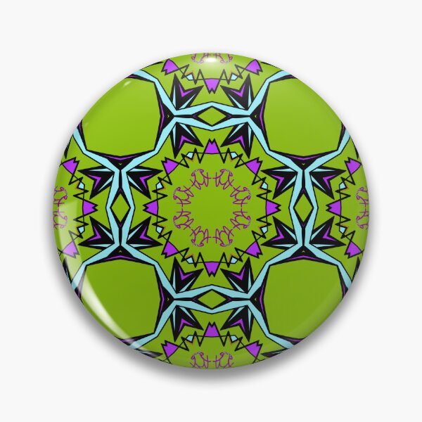 Item preview, Bold Green and Purple Geometric Star Mandala designed and sold by Tinsleybluebell.