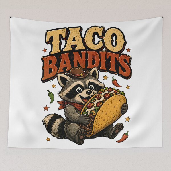 Item preview, Taco Bandits Vintage Mascot designed and sold by Drofted.