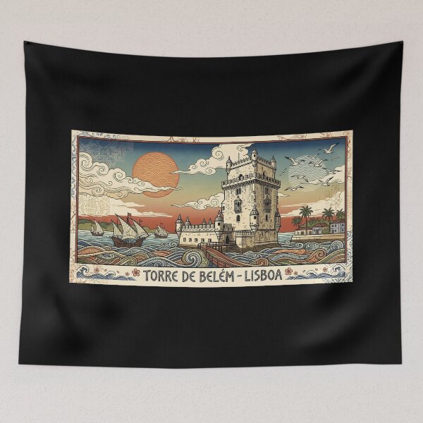 Item preview, Lisbon Belem Tower Vintage Illustration Art designed and sold by PauloCostaDias.