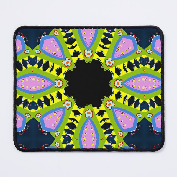 Item preview, Vibrant Green and Pink Kaleidoscope Mandala Pattern designed and sold by Tinsleybluebell.