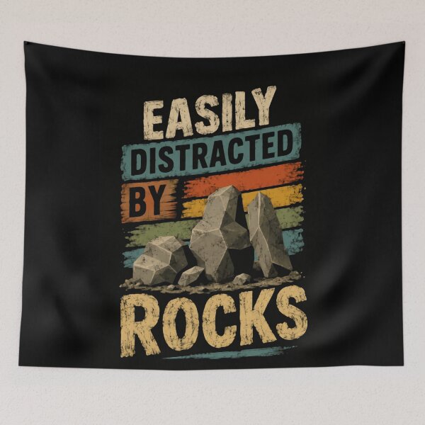 Item preview, Easily Distracted By Rocks Geologist Rock Collector Earth Science designed and sold by RetroMini2026.