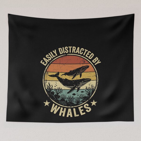 Item preview, Easily Distracted By Whales Marine Animal Ocean Life Lover designed and sold by HumansStuck12.