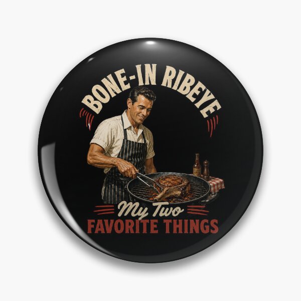 Item preview, Bone-In Ribeye My Two Favorite Things | Vintage BBQ Steak Lover Grill Master designed and sold by Magda-Creates.