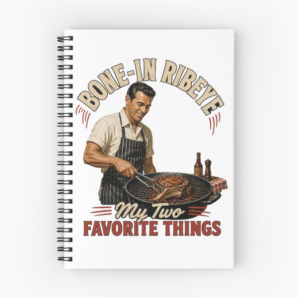 Item preview, Bone-In Ribeye My Two Favorite Things | Vintage BBQ Steak Lover Grill Master designed and sold by Magda-Creates.