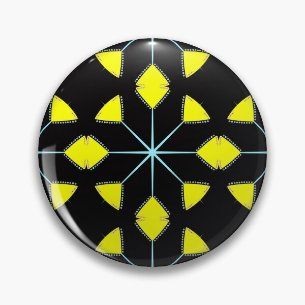 Item preview, Bold Black and Yellow Geometric Mandala Pattern designed and sold by Tinsleybluebell.