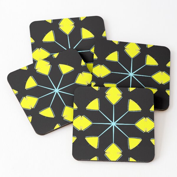 Item preview, Bold Black and Yellow Geometric Mandala Pattern designed and sold by Tinsleybluebell.