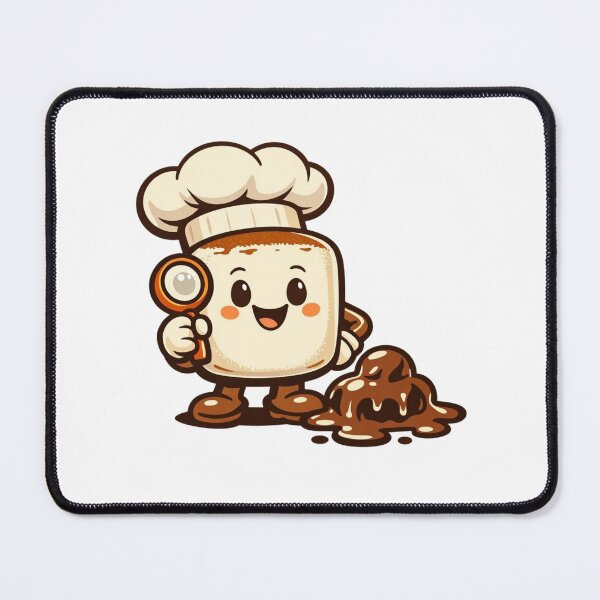 Item preview, Retro Marshmallow Chef – Toasted Cartoon Badge designed and sold by Timeless Junction.