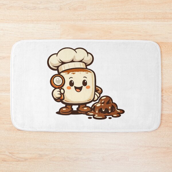 Item preview, Retro Marshmallow Chef – Toasted Cartoon Badge designed and sold by Timeless Junction.
