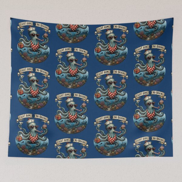 Item preview, Funny Octopus Birthday Party Vintage Ocean Illustration designed and sold by thoughtswear.