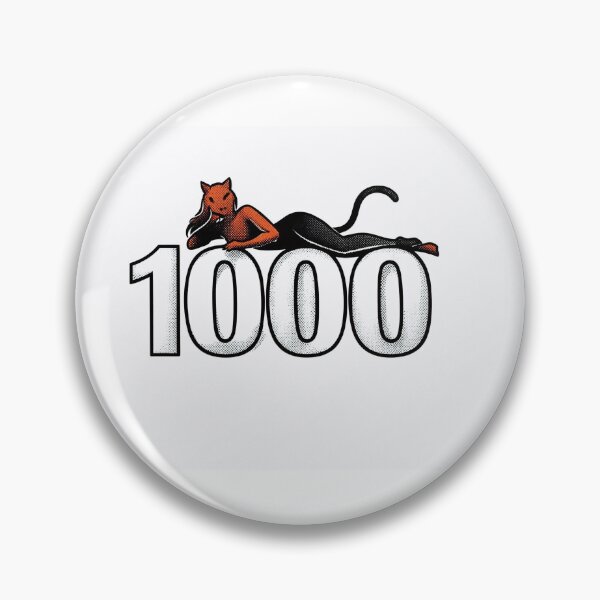 Item preview, 1000 mile stone numbers and cat woman on it  designed and sold by wallartofmio.