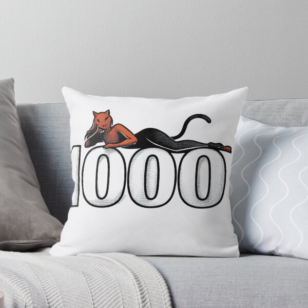 Item preview, 1000 mile stone numbers and cat woman on it  designed and sold by wallartofmio.