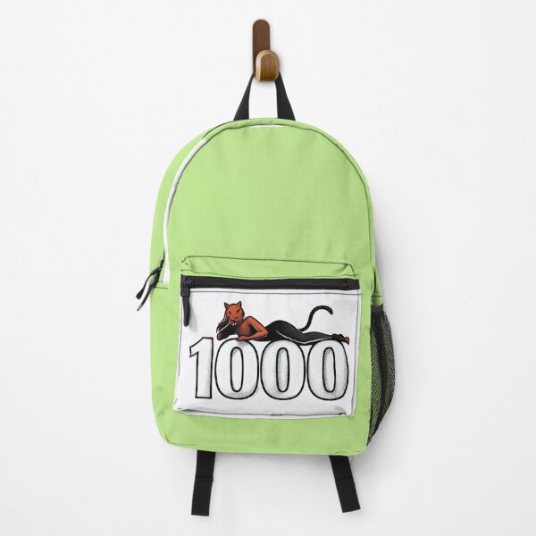 Item preview, 1000 mile stone numbers and cat woman on it  designed and sold by wallartofmio.