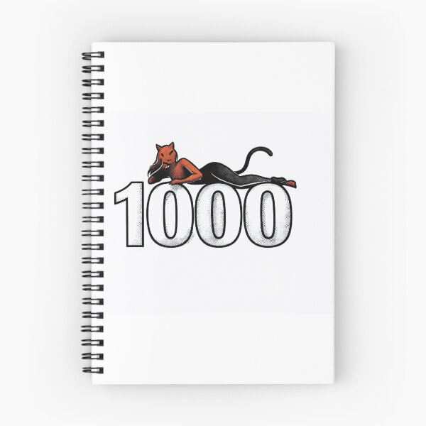 Item preview, 1000 mile stone numbers and cat woman on it  designed and sold by wallartofmio.