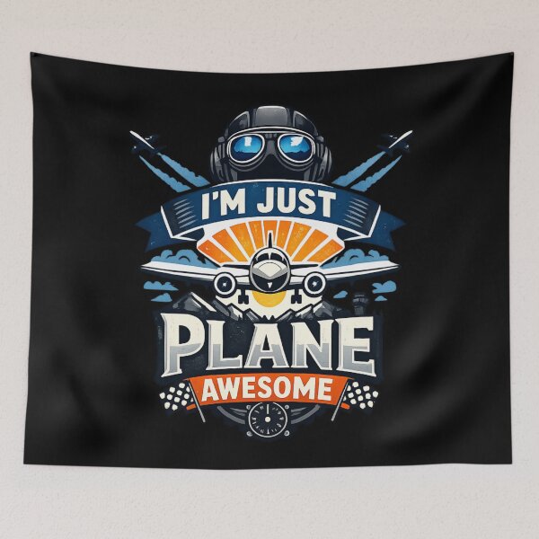 Item preview, I'm Just Plane Awesome - Funny Pilot Aviation Pun  designed and sold by SidTastic .