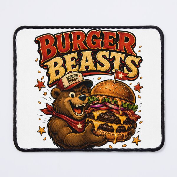 Item preview, Burger Beasts Vintage Mascot designed and sold by Drofted.