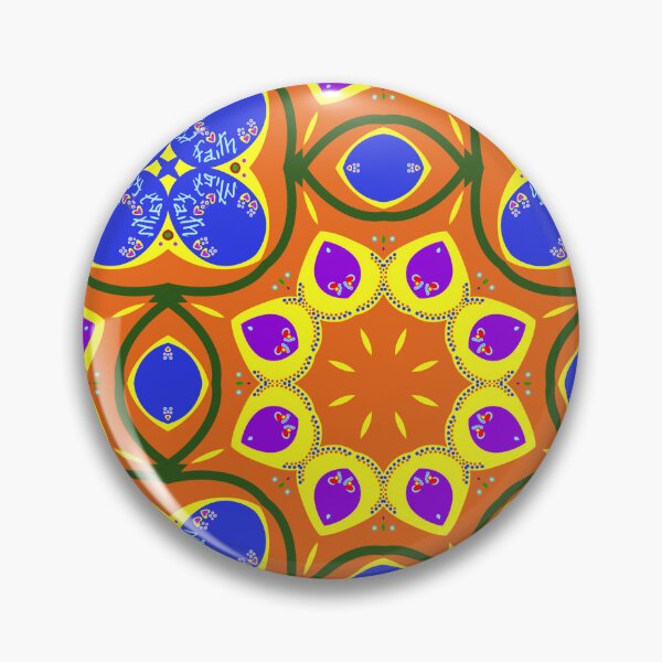 Item preview, Vibrant Orange and Yellow Faith Mandala Pattern designed and sold by Tinsleybluebell.