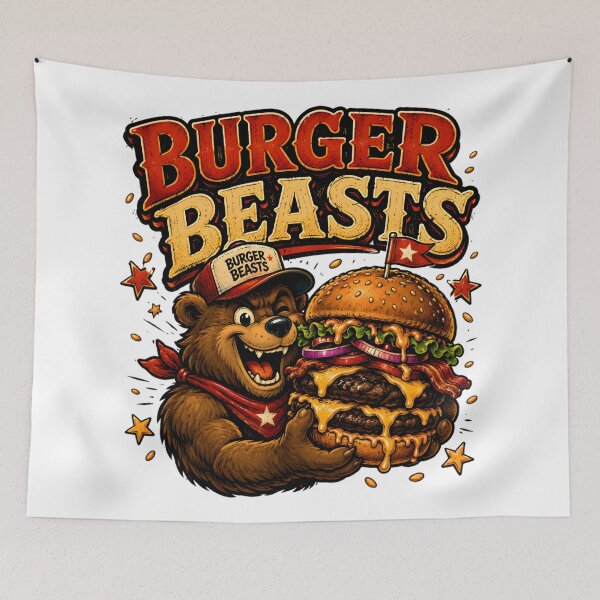 Item preview, Burger Beasts Vintage Mascot designed and sold by Drofted.
