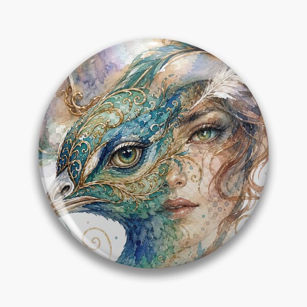 Item preview, Royal Peacock Fantasy Portrait | Boho Luxury Bird Artwork | Digital Download PNG for Shirts, Mugs & Crafts designed and sold by Mnrrstudio.