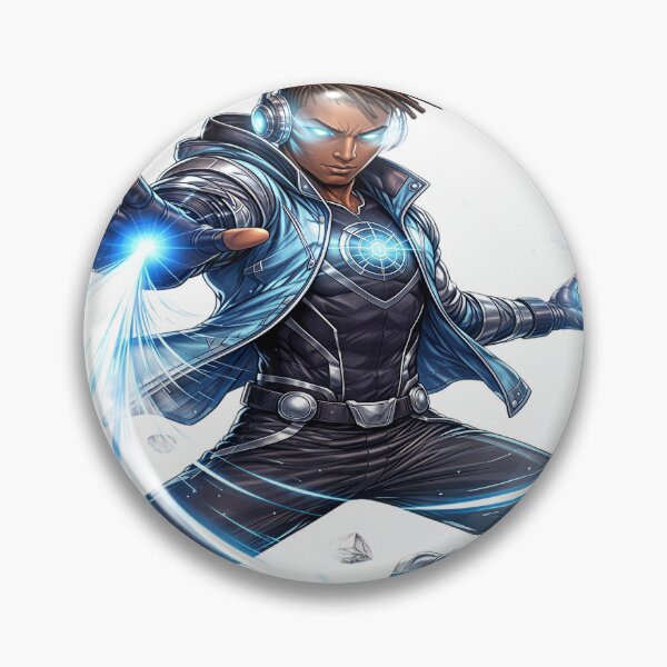 Artikelvorschau, Sonic Flux – Energy Wave Superhero Illustration entworfen und verkauft von Artisan Finds Online.