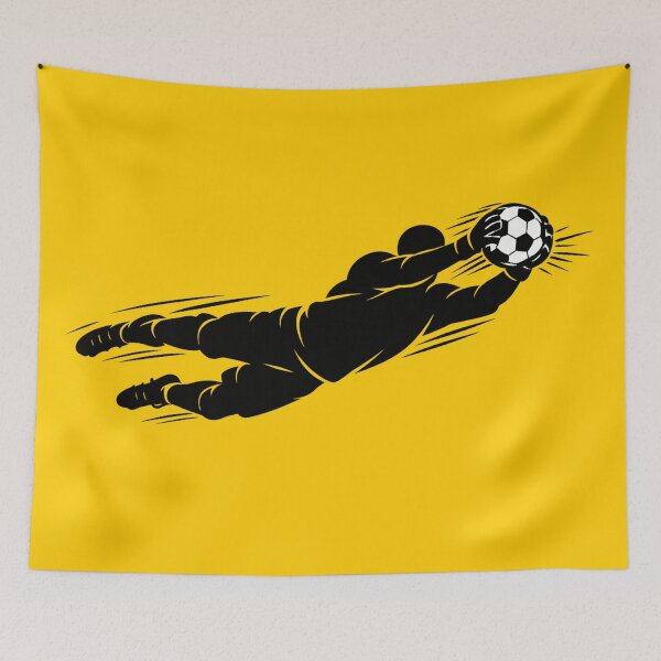 Item preview, Flying Soccer Goalkeeper Silhouette | Epic Goalkeeper Save T-Shirt Design | Football Goalie Wall Art | Soccer Keeper Graphic | Sports Fan Gift | Goalkeeper Illustration designed and sold by thesmilngnature.