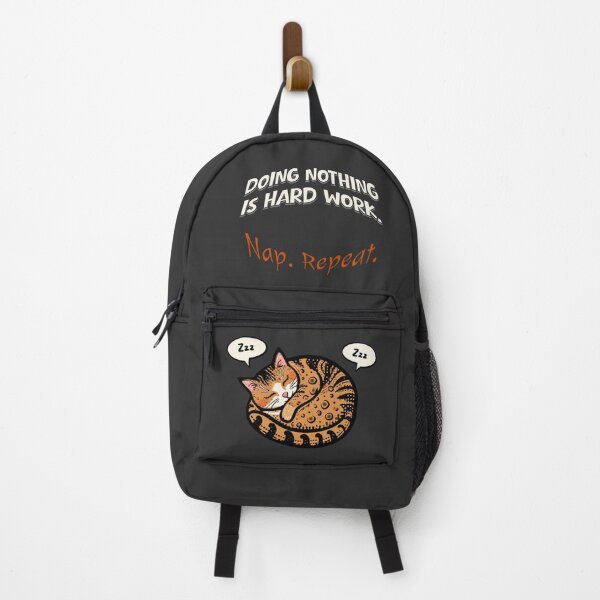 Item preview, Doing Nothing Is Hard Work – Funny Sleeping Cat Nap Repeat Design designed and sold by TestudoDesign.
