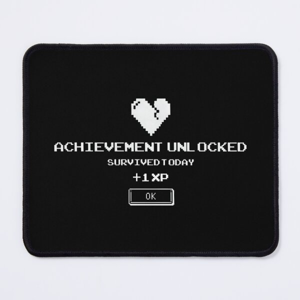 Item preview, Achievement Unlocked: Survived Today +1 XP - Retro Pixel Game Shirt designed and sold by deag1e ⭐.