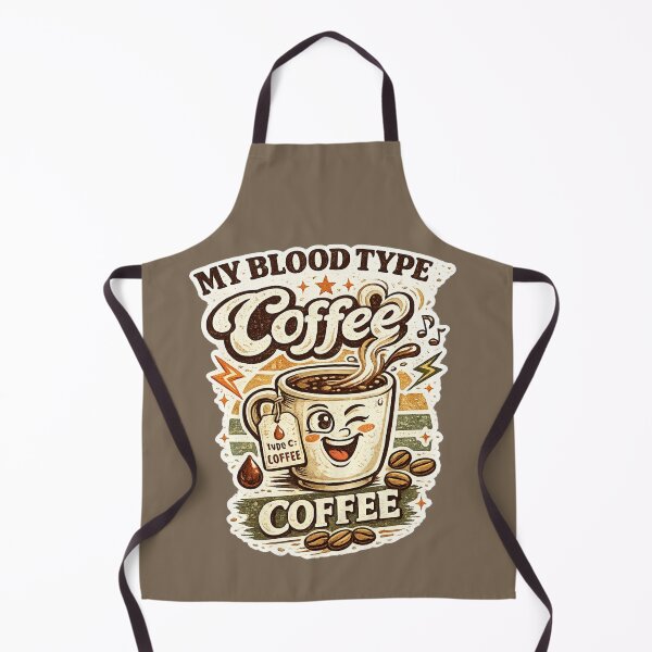 Item preview, My Blood Type Is Coffee Funny Retro Coffee Lover Vintage Caffeine Addict Gift designed and sold by piketo.