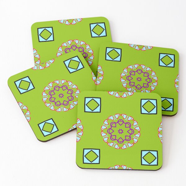 Item preview, Bold Green and Blue Heart Mandala designed and sold by Tinsleybluebell.