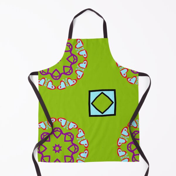 Item preview, Bold Green and Blue Heart Mandala designed and sold by Tinsleybluebell.