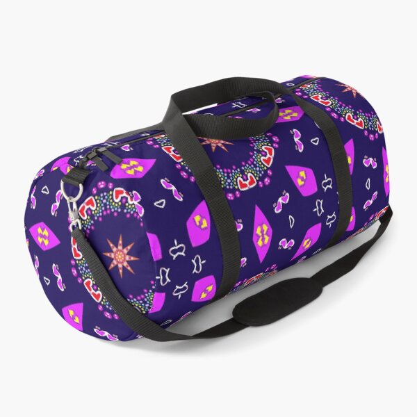 Item preview, Vibrant Navy Blue and Magenta Heart Mandala Pattern designed and sold by Tinsleybluebell.