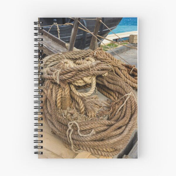 Item preview, Coiled Hemp Rope On Wooden Crate At Rustic Dockside For Nautical Fishing Mooring designed and sold by Nmallia.