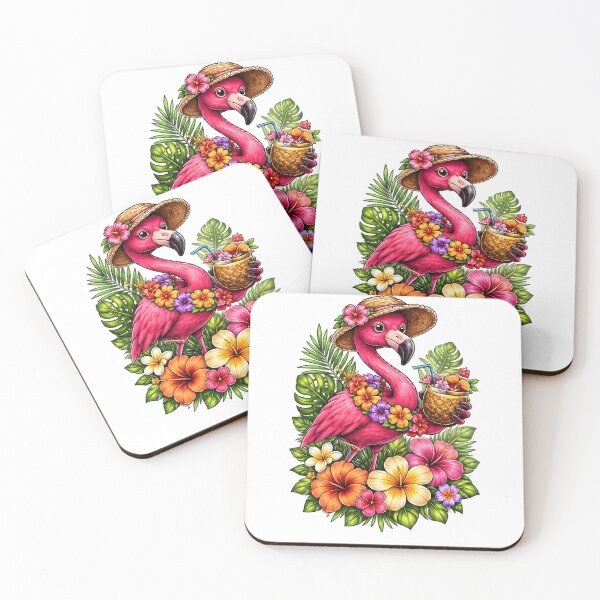 Item preview, Flamingo and flowers designed and sold by Joshuasanga76a.