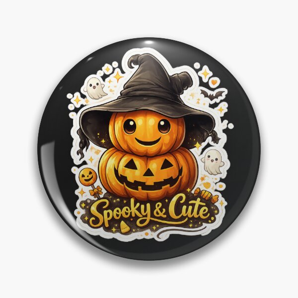 Item preview, Spooky & Cute Pumpkin Sticker – Adorable Halloween Jack-O'-Lantern with Witch Hat | Kawaii Fall Design designed and sold by StyloStudio.