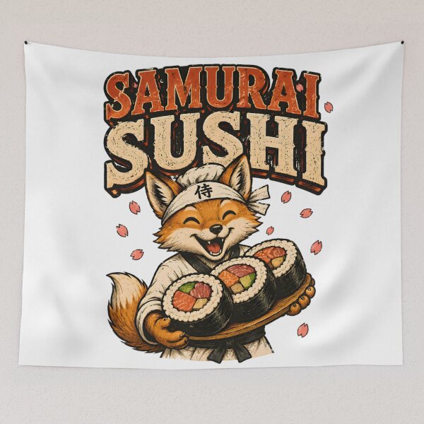 Item preview, Samurai Sushi Vintage Mascot designed and sold by Drofted.