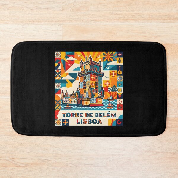 Item preview, Lisbon Belem Tower Geometric Portugal Tile Art designed and sold by Paulo Costa Dias.