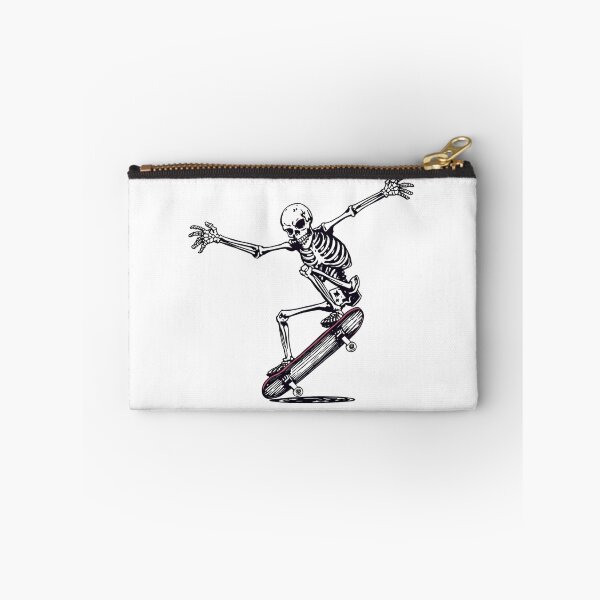 Item preview, Skeleton Skateboarding Black and White Skull Skater Illustration designed and sold by redblink store.