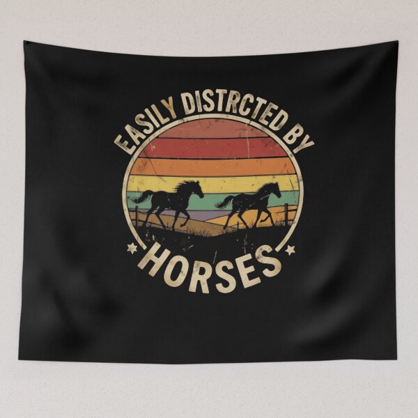 Item preview, Easily Distrcted By Horses Equestrian Horseback Riding designed and sold by JonesFlora2025.