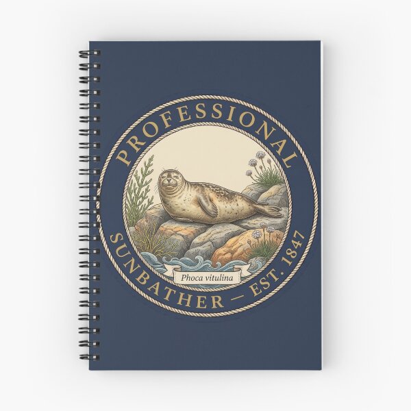 Item preview, Professional Sunbather Seal Club European Humor Badge designed and sold by CalmCapy Co.