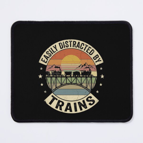 Item preview, Easily Distracted By Trains Train Lover Railfan Hobbyist designed and sold by JonesFlora2025.