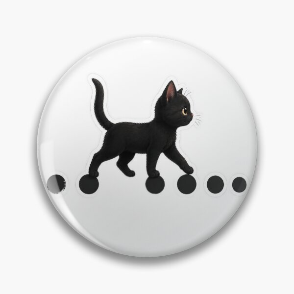 Item preview, Walking Through the Dots – Black Cat Sticker designed and sold by Genzfirevibes.