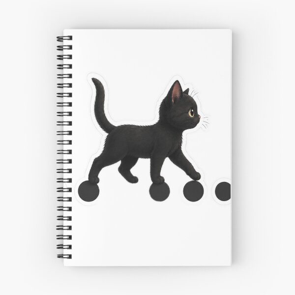 Item preview, Walking Through the Dots – Black Cat Sticker designed and sold by Genzfirevibes.
