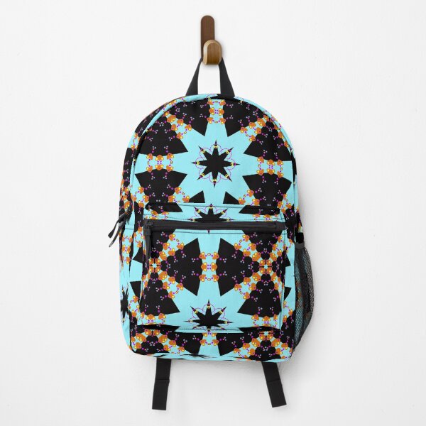 Item preview, Bold Black, Blue and Orange Mandala Pattern designed and sold by Tinsleybluebell.
