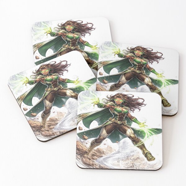 Item preview, Stormbringer – Elemental Energy Superheroine Illustration designed and sold by Artisan Finds Online.