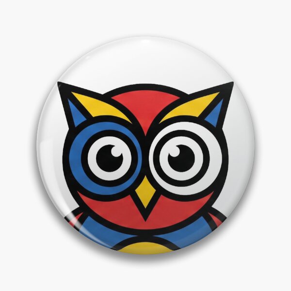 Item preview, Bauhaus Owl Mascot designed and sold by Modern Mascot Archive.