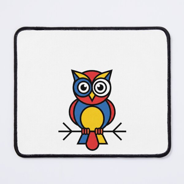 Item preview, Bauhaus Owl Mascot designed and sold by Modern Mascot Archive.