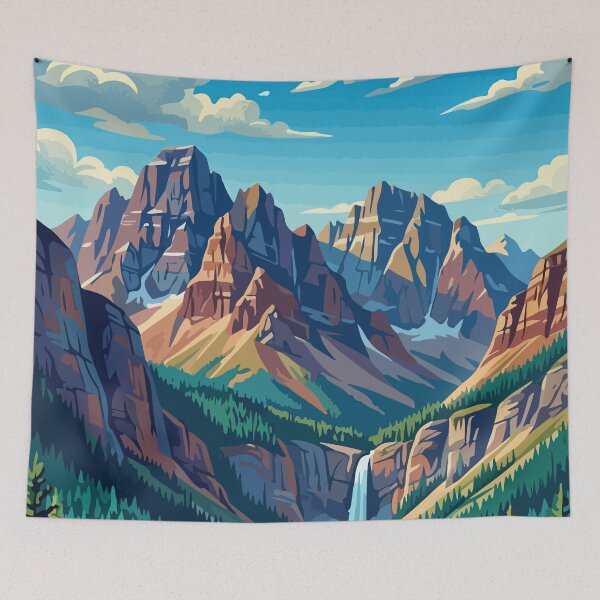 Item preview, Kootenay National Park Canada Travel Vintage designed and sold by RareDeerArt.