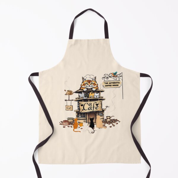 Item preview, The Authentic Coffee House Cute Cats Coffee Barista Kitten Art designed and sold by hoodiehood.
