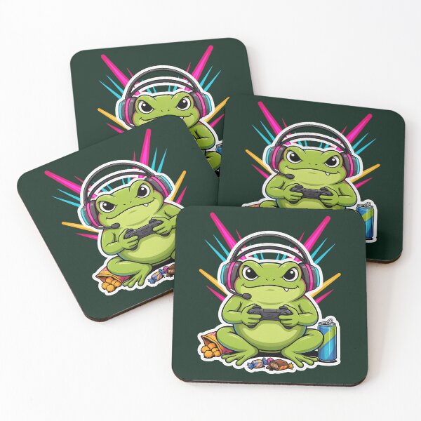 Item preview, Cute Gamer Frog with Headset | Funny Gaming Frog Cartoon designed and sold by PatsiRose.