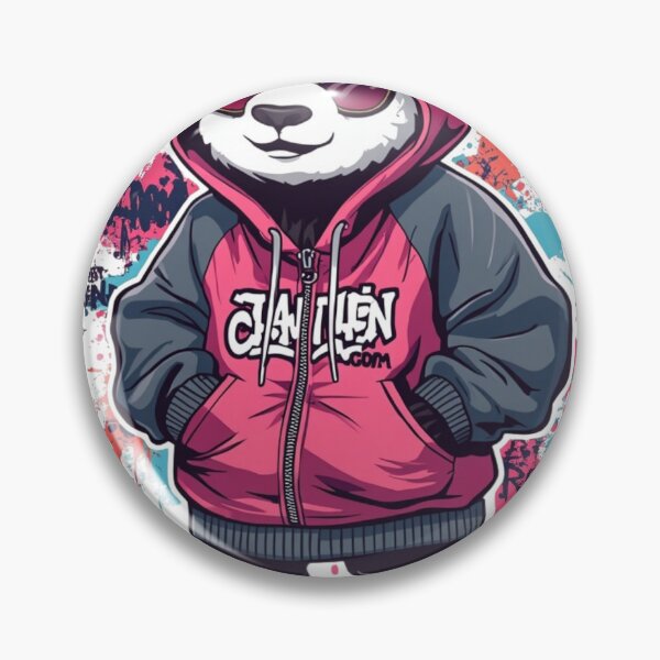 Item preview, Cool Panda Wearing Hoodie Street Style Urban Graffiti Art designed and sold by redblink store.