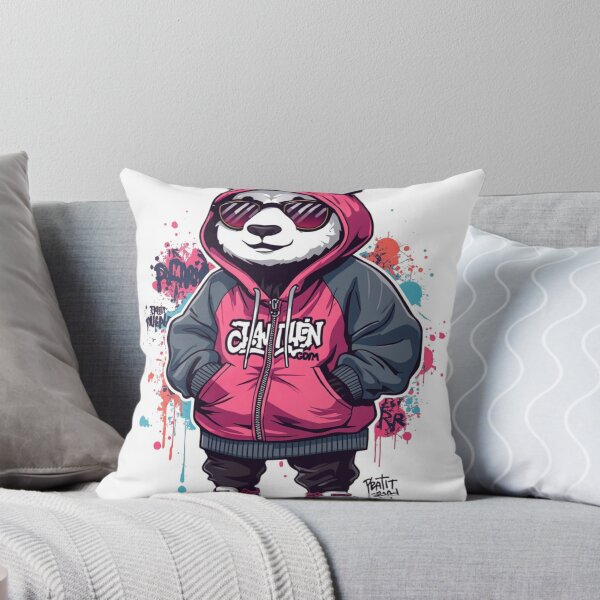 Item preview, Cool Panda Wearing Hoodie Street Style Urban Graffiti Art designed and sold by redblink store.